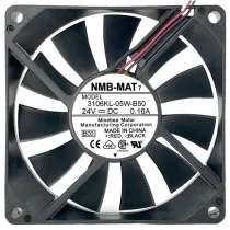NMB-MAT 3106KL-05W-B50 DC 24V 0.16A 2 Wires Axial Cooling Fan