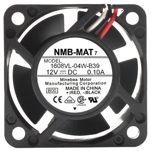 NMB-MAT 1608VL-04W-B39 DC 12V 0.10A 3 Wires Axial Cooling Fan