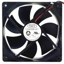 T&T 1225M24B-WF1 DC 24V 0.30A 2 Wires Axial Cooling Fan