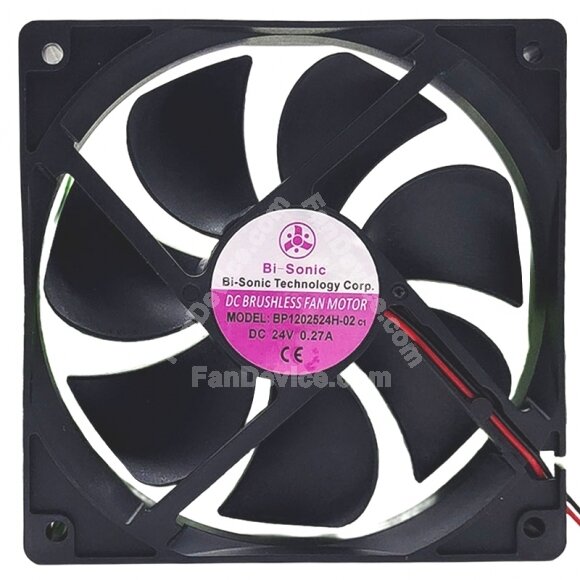Bi-Sonic BP1202524H-02 DC 24V 0.27A 12025 Brushless Axial Cooling Fan