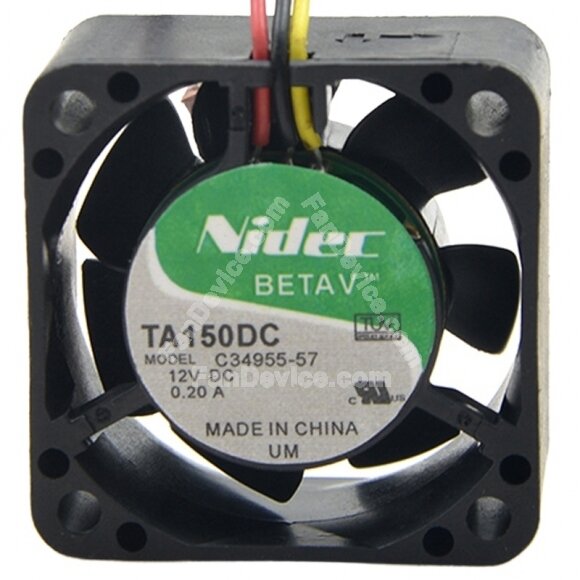 Nidec TA150DC C34955-57 DC 12V 0.20A 3 Wires Axial Cooling Fan