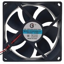 GT0924HB-25 DC 24V 0.30A 2 Wires 9025 Brushless Axial Cooling Fan