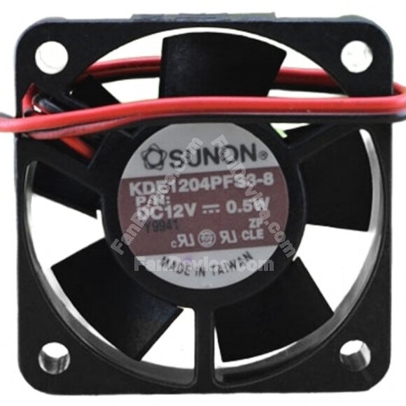 Sunon KDE1204PFS3-8 DC 12V 0.5W 2 Wires 4010 Axial Cooling Fan