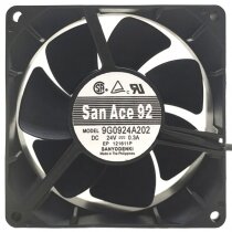Sanyo Denki 9G0924A202 DC 24V 0.3A 2 Wires 9232 Axial Cooling Fan