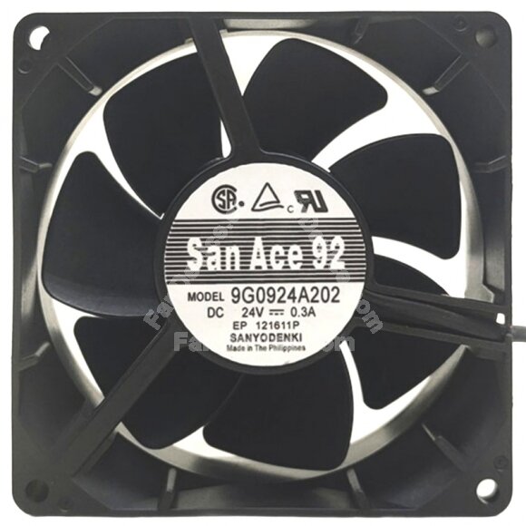 Sanyo Denki 9G0924A202 DC 24V 0.3A 2 Wires 9232 Axial Cooling Fan
