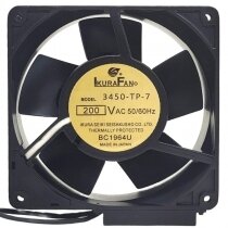 IkukaFan 3450-TP-7 AC 200V 2 Wires Thermally Protected Axial Cooling Fan