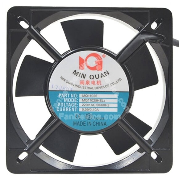 MIN QUAN MQ11025HSL2 AC 220V 0.09/0.10A 2 Wires Axial Cooling Fan