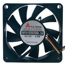 Y.S.TECH NFD1270155B-1M DC 12V 4.8W 3 Wires Axial Cooling Fan