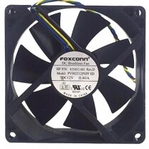 Foxconn PV902512PSPF 0D 12V 0.40A 4 Wires DC Brushless Axial Cooling Fan