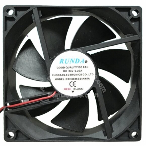 RUNDA RSH802524N45A DC 24V 0.20A 2 Wires Axial Cooling Fan