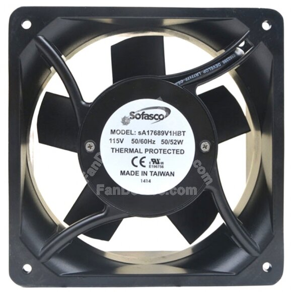 Sofasco SA17689V1HBT AC 115V 50/52W Thermal Protected Axial Cooling Fan