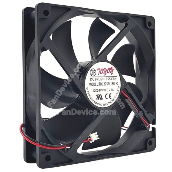 TONON TD1225M150-FC 24V 0.23A 2 Wires DC Brushless Axial Cooling Fan
