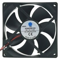XH XD9025S12H DC 12V 0.40A 2 Wires DC Brushless Axial Cooling Fan