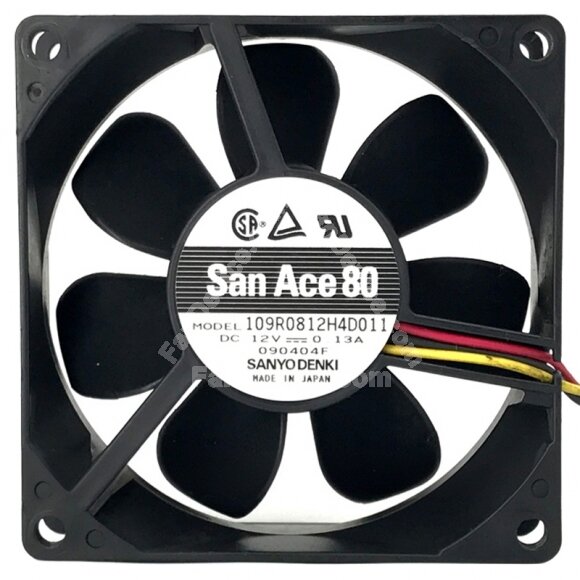 Sanyo Denki 109R0812H4D011 DC 12V 0.13A 2 / 3 Wires Axial Cooling Fan