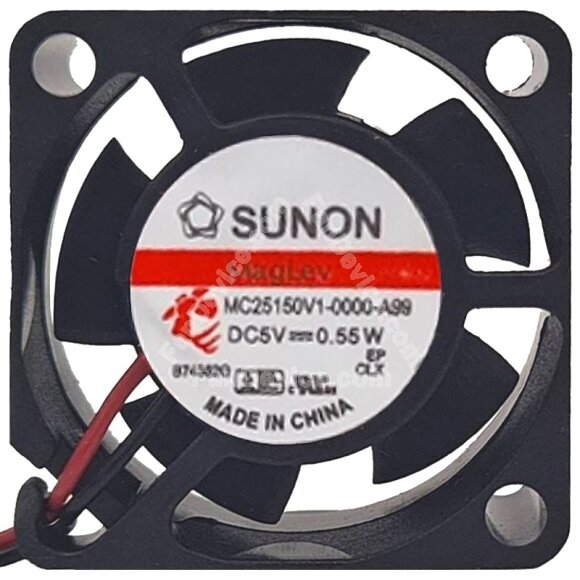 Sunon Maglev MC25150V1-0000-A99 DC 5V 0.55W 2 Wires Axial Cooling Fan