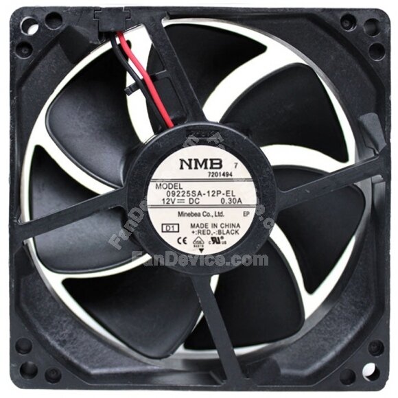 NMB 09225SA-12P-EL DC 12V 0.30A 2 / 3 Wires Cooling Fan