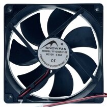 SNOWFAN YY12025H12S DC 12V 0.30A 2 Wires Axial Cooling Fan