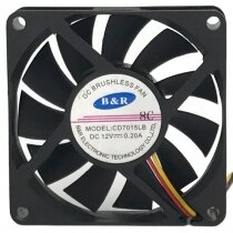 B&R CD7015LB 12V 0.20A 2 / 3 Wires DC Brushless Axial Cooling Fan