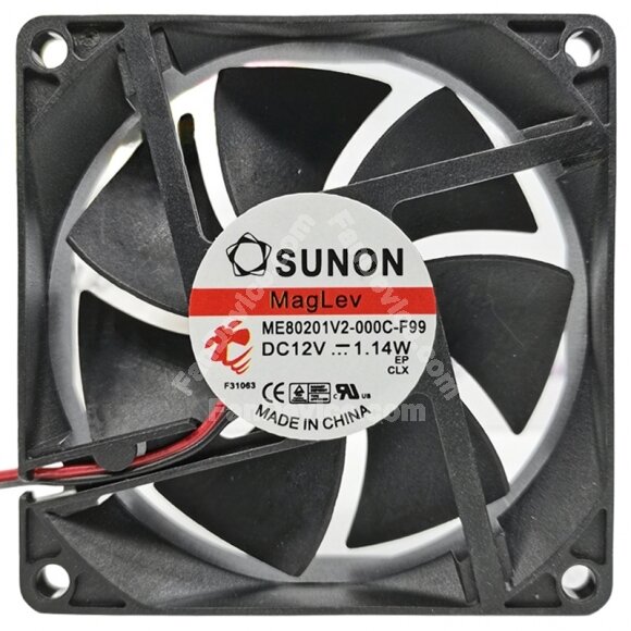 Sunon Maglev ME80201V2-000C-F99 DC 12V 1.14W 2 / 3 Wires Axial Fan