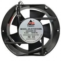 FANEC JD-A17251H2BL 220/240V 0.22A Impedance Protected Axial Fan