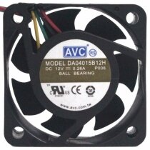 AVC DA04015B12H DC 12V 0.26A 4 Wires Ball Bearing Axial Cooling Fan