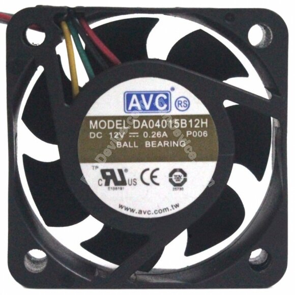 AVC DA04015B12H DC 12V 0.26A 4 Wires Ball Bearing Axial Cooling Fan