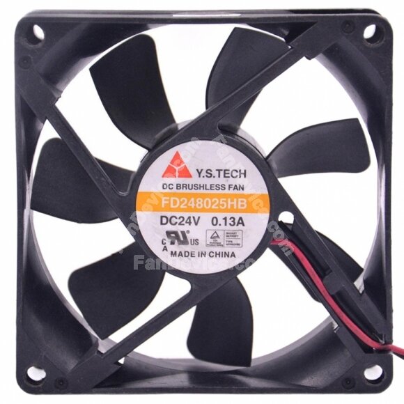 Y.S.TECH FD248025HB 24V 0.13A 2 / 3 Wires DC Brushless Axial Fan
