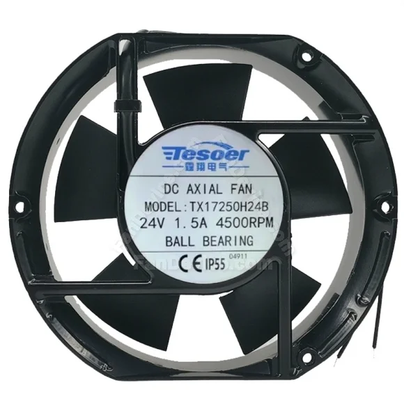 Tesoer TX17250H24B DC 24V 1.5A Ball Bearing IP55 Waterproof Cooling Fan