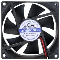 JAMICON JF0825H2SR-R DC 24V 0.17A 2 Wires HTLS Bearing Cooling Fan
