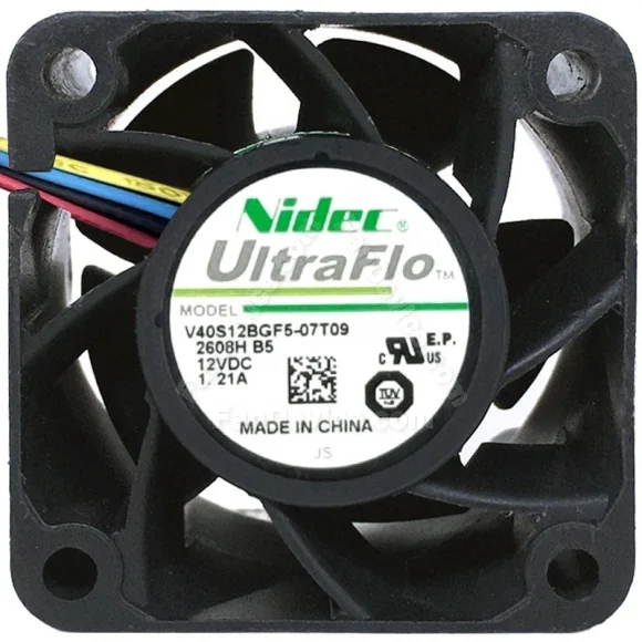 Nidec V40S12BGF5-07T09 DC 12V 1.21A 4 Wires PWM Axial Cooling Fan