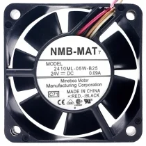 NMB-MAT 2410ML-05W-B25 DC 24V 0.09A 4 Wires Axial Cooling Fan