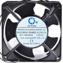 SUNXD SCJ12038A2-HBAPL-AC 230V 0.13/0.11A 2 Wires Cooling Fan