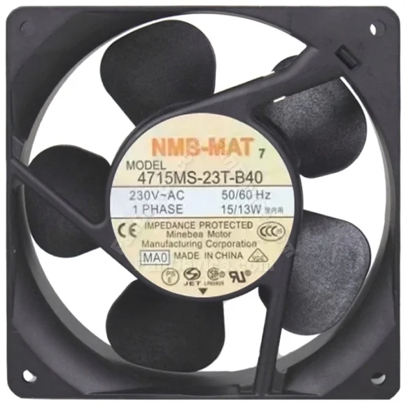 NMB-MAT 4715MS-23T-B40 230V 15/13W 1 PHASE Impedance Protected Cooling Fan