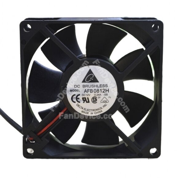 Delta AFB0812H DC 12V 0.24A 2 Wires / 3 Wires Axial Cooling Fan