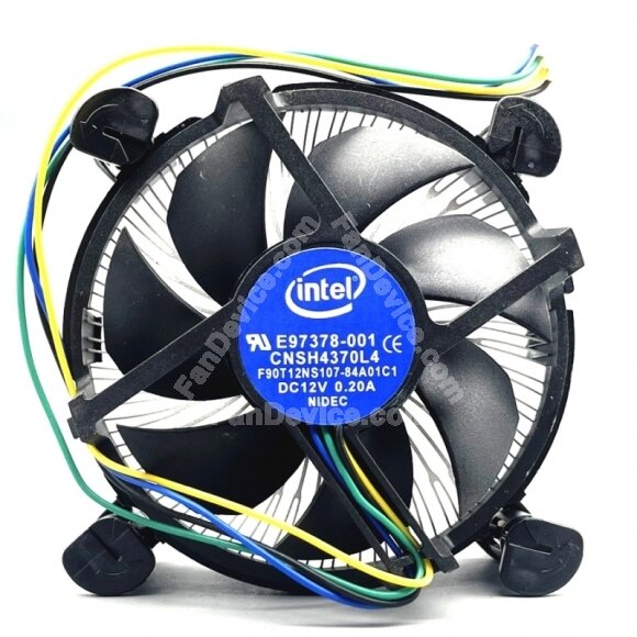 Intel Nidec E97378-001 DC 12V 0.20A 4 Wires Axial Cooling Fan