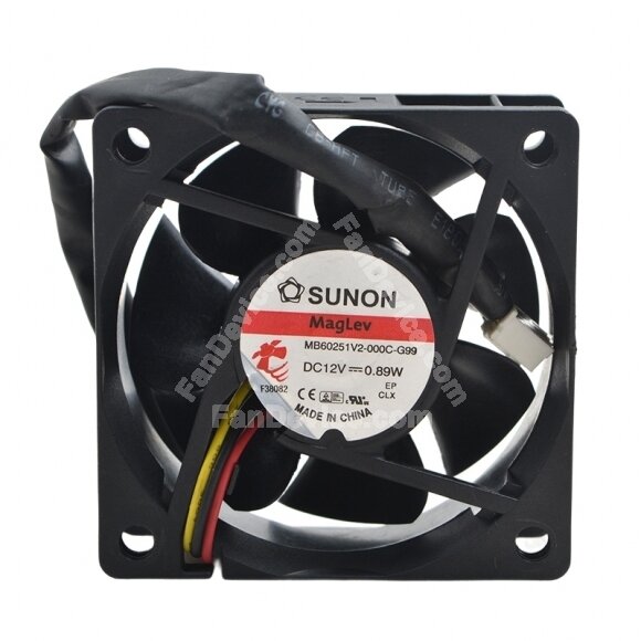 Sunon MB60251V2-000C-G99 DC 12V 0.89W 3 Wires Axial Cooling Fan
