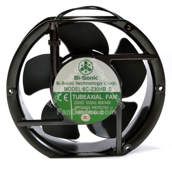 Bi-Sonic 6C-230HB S AC 230V 46W / 44W 17251 Impedance Protected Axial Cooling Fan