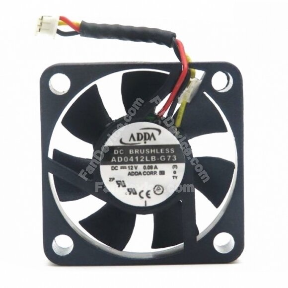 ADDA AD0412LB-G73 DC 12V 0.08A 2 Wires / 3 Wires Axial Cooling Fan