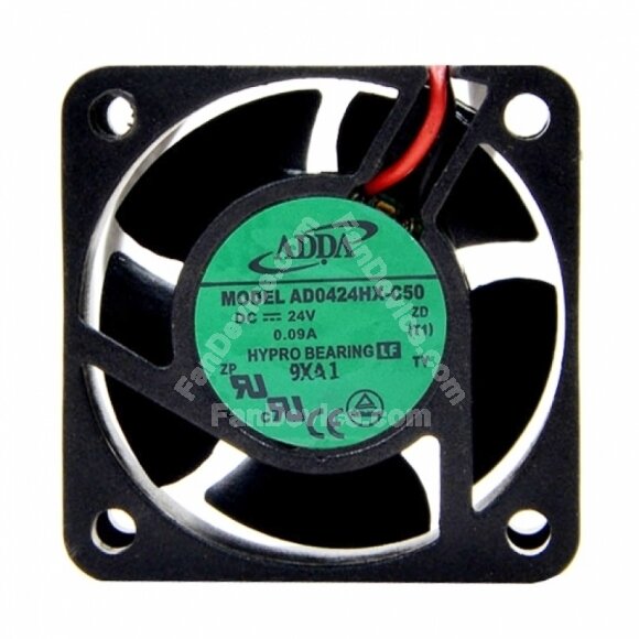ADDA AD0424HX-C50 DC 24V 0.09A 2 Wires Axial Cooling Fan