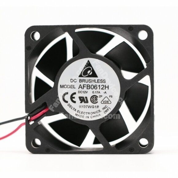 Delta AFB0612H -A DC 12V 0.17A 2 Wires / 3 Wires Axial Cooling Fan