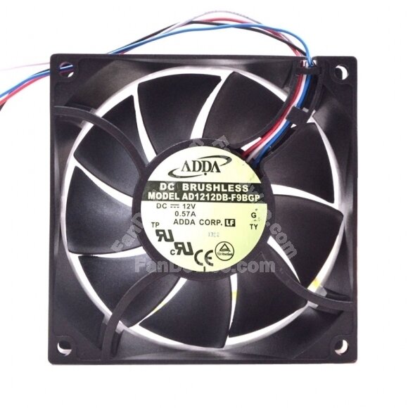 ADDA AD1212DB-F9BGP DC 12V 0.57A 4 Wires Axial Cooling Fan