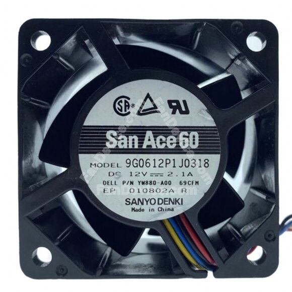 Sanyo Denki San Ace 60 9G612P1J0318 DC 12V 2.1A 6038 PWM Axial Cooling Fan
