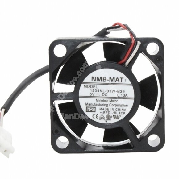 NMB-MAT 1204KL-01W-B39 DC 5V 0.13A 2 Wires / 3 Wires Axial Cooling Fan