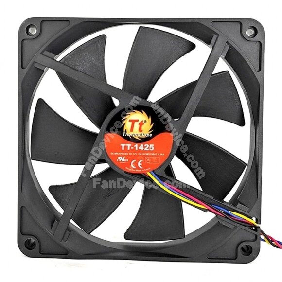 TT TT-1425 DC 12V 0.34A 2 Wires / 3 Wires / 4 Wires Axial Cooling Fan