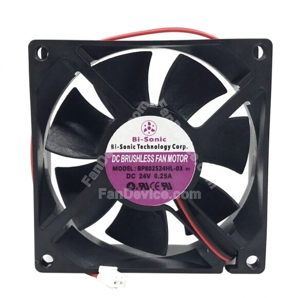 Bi-Sonic BP802524HL-03 C1 DC 24V 0.25A 2 Wires / 3 Wires Axial Cooling Fan
