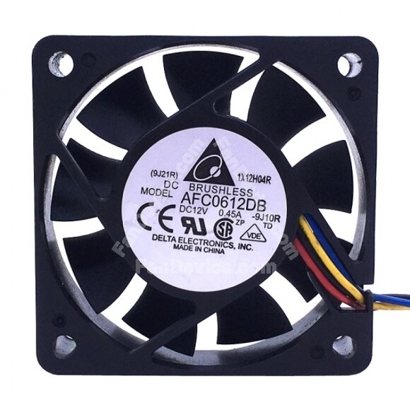 Delta AFC0612DB DC 12V 0.45A 2 Wires / 3 Wires / 4 Wires Axial Cooling Fan