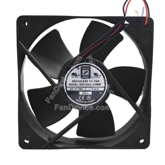 ORION FANS OD1232-24MB DC 24V 0.22A 2 Wires Axial Cooling Fan