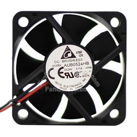 Delta AUB0524HB DC 24V 0.11A 2 Wires / 3 Wires / 4 Wires Axial Cooling Fan