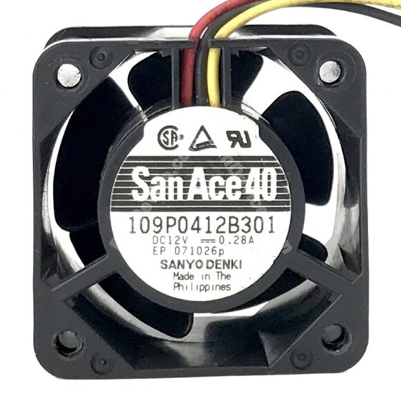 Sanyo Denki San Ace 40 109P0412B301 DC 12V 0.28A 4028 Axial Cooling Fan