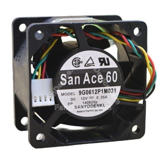 Sanyo Denki San Ace 60 9G0612P1M031 DC 12V 0.35A 2 Wires / 3 Wires / 4 Wires Axial Cooling Fan